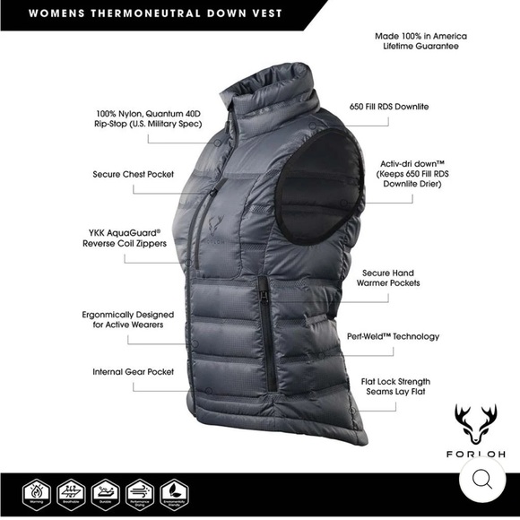 Forloh Women’s Thermoneutral Down Vest size M - Picture 4 of 15